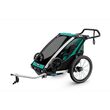 Количка Thule Chariot Lite 2, двойна многоспортна, Синьо//Черен