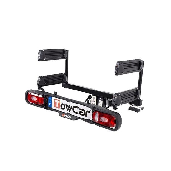 Багажник за Ски TowCar Aneto 4, Захващане за теглича, Черен, Стомана