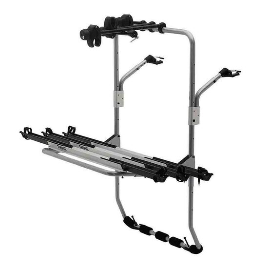 Поддръжка на велосипеди Thule Backpac 973 с монтаж на задната врата за 2-4 велосипеда