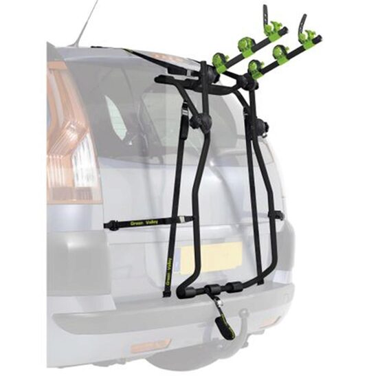 Поддръжка на велосипеди Green Valley Adventure160530 дълъг с задна врата за 3 велосипеда